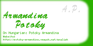 armandina potoky business card